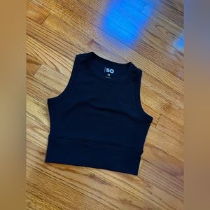 sonoma- brand new women’s high neck waffle knit crop top with razorback